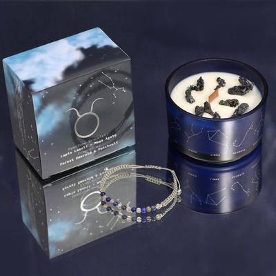Taurus Zodiac Candle and Gemstone Bracelet 2-Piece Set