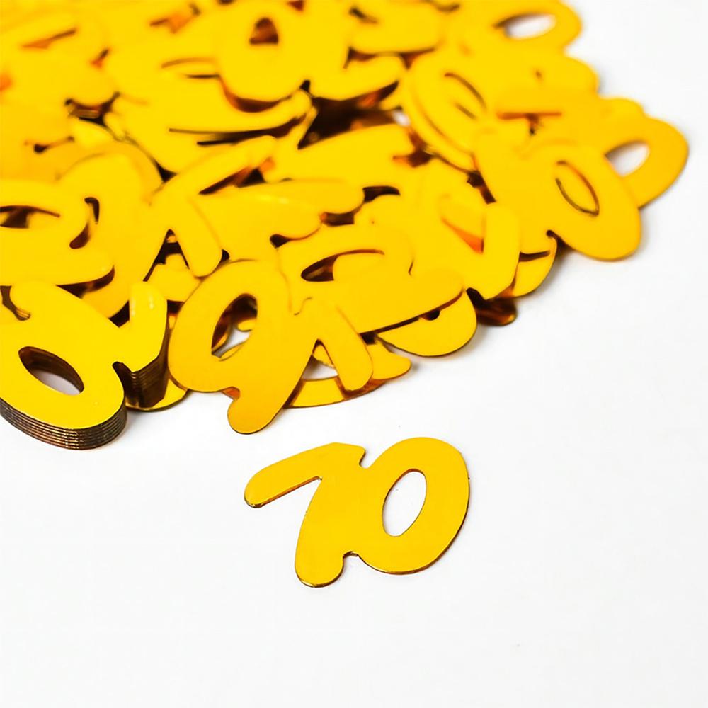 15g/Bag Digital Gold Confetti Glitter Number 18/21/30/40/50/60/70 Paper Scraps Birthday Party Anniversary Wedding Decoration