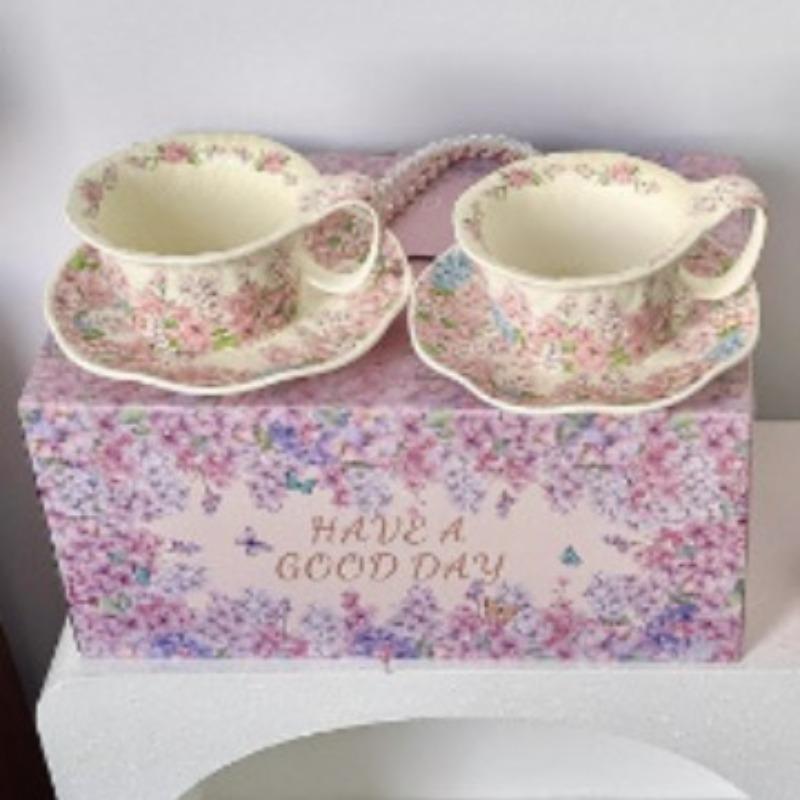 High-Value Splendid Garden Coffee Cup Set Gift Box, Afternoon Tea Set, Milk Pot, Wedding Housewarming Gift, Souvenir 250ml