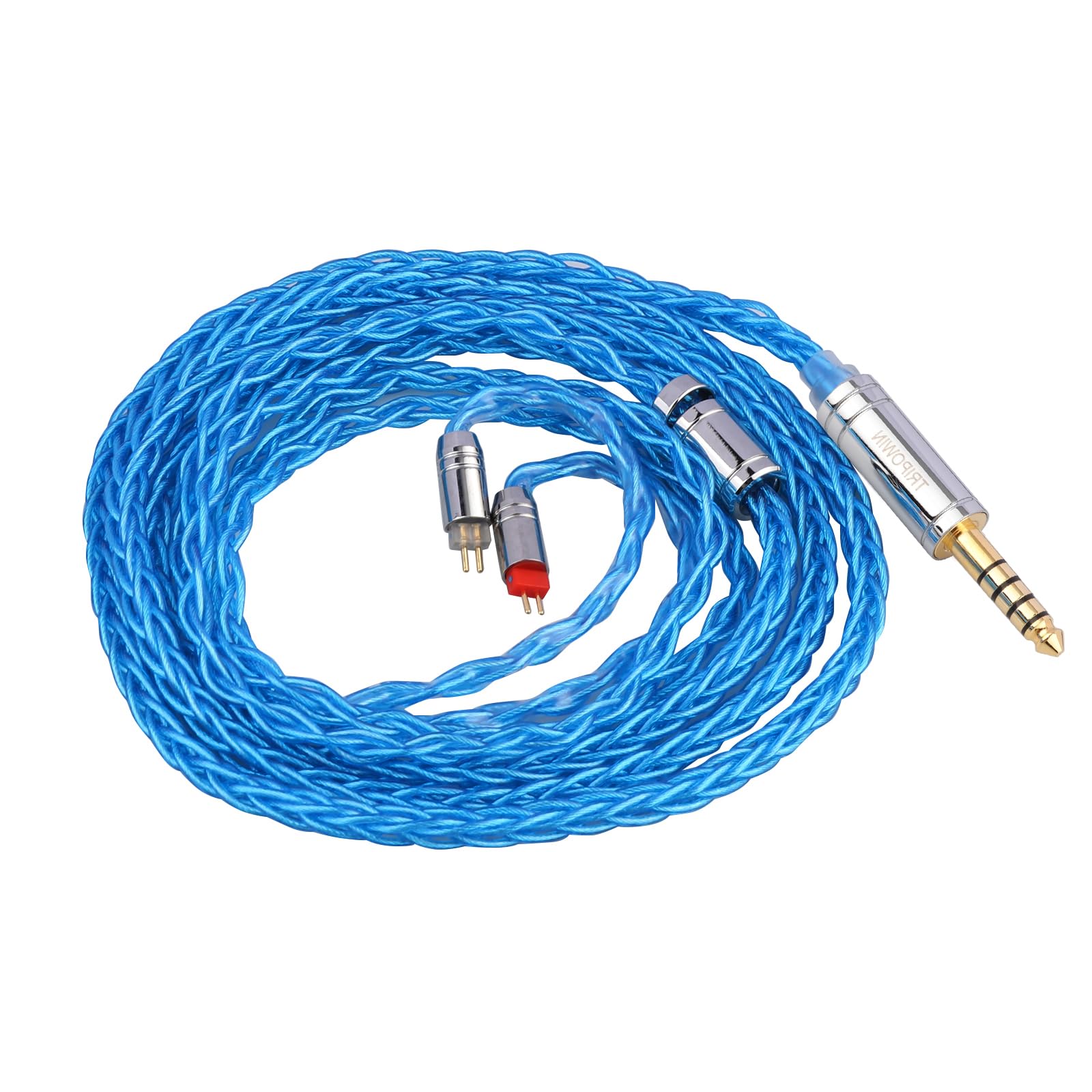 

TRIPOWIN Seraph braided earphone upgrade cable Cable compatible with 28AWG earphones Uses 280 copper strands of per core Earphone cable made of PVC синій