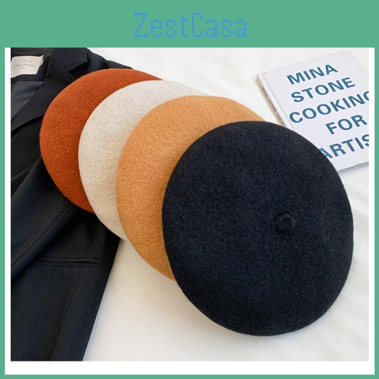 Beret Knit Wool Autumn Winter Vintage Womens Casual Outing Comfortable Warm