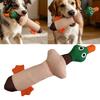 Soft Plush Dog Chew Toy with Squeaker Duck Shape Fetches Toy for Dog to Bites, Carry, Toss, and Play Indoors Daily