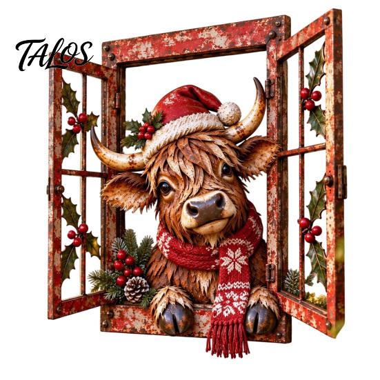 Decorative Accents Funny Pet Window Ornament for Christmas, Festive Table Office Holiday Decoration Decor Home Living Room Display