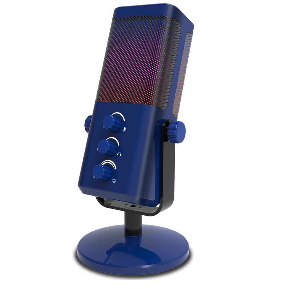 RGB Gaming Microphone with Voice Chat, Noise Reduction & Sound Card for Streaming