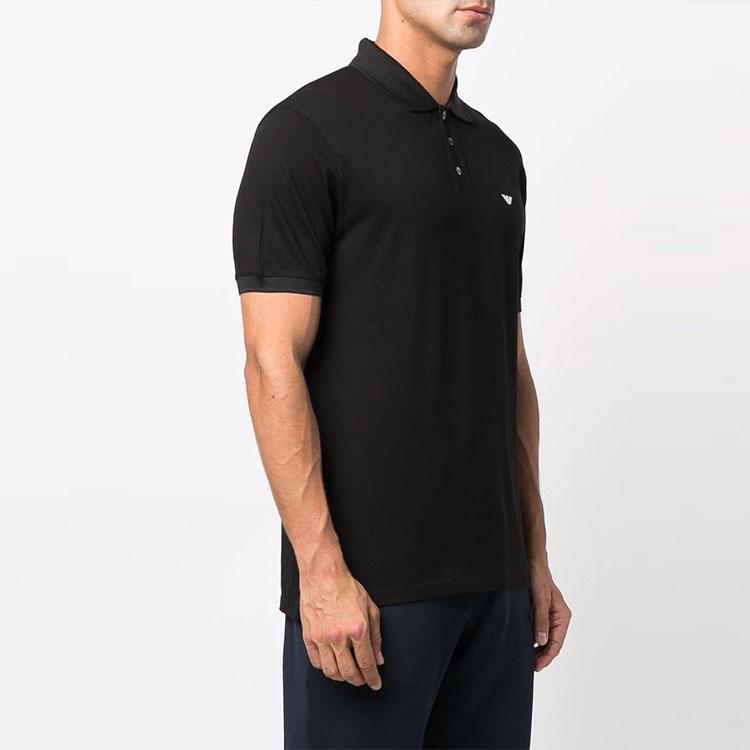 EMPORIO ARMANI Micro Eagle Mercerised Pique Polo Shirt 8N1FQ2-1JTKZ-0999