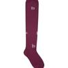 DEINET DEINET KNEE HIGH JACQUARD SOCKS In BURGUNDY