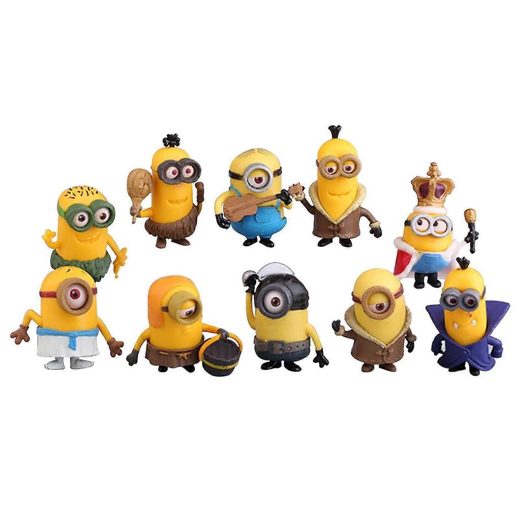 10 stuks PVC Mini Leuke Figuur Speelgoed voor Kinderen Verjaardagscadeau, Minions Modellen