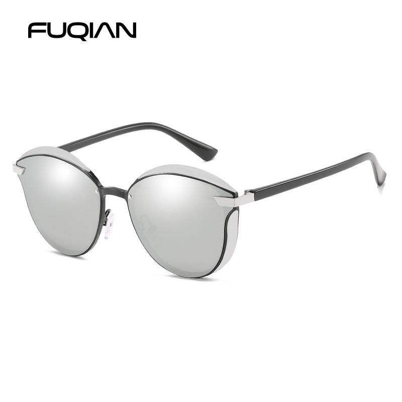 

FUQIAN Luxury Cat Eye Women Sunglasses Vintage Metal Ladies Sun Glasses Fashion Driving Sunglass Gafas De Sol