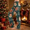 Women's Flannel Pajama Pants Christmas Print Loose Fit Sleep Pants