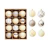 Velvet Painted Christmas Ball Ornament Set in Champagne Gold for Holiday Home Decor