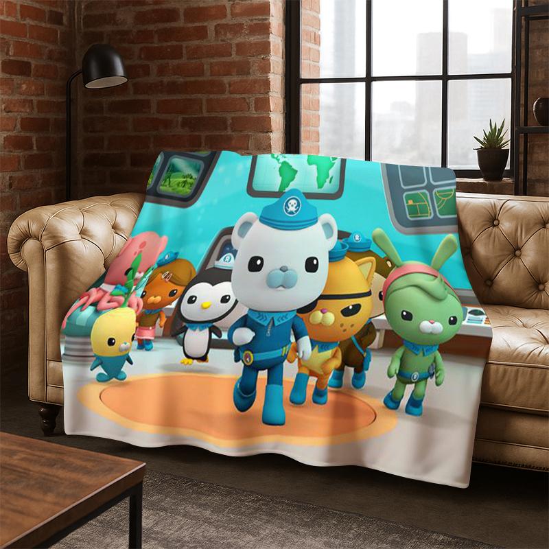 

The Octonauts Barnacles Cute Cartoon Flannel Blanket Soft Warm Blanket Throw Blanket for Bedroom Living Room Bed Travel Kids 75x90cm