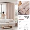 Double-Sided Cream Cotton Linen Blackout Curtains - High-End Feel for Bedroom & Living Room