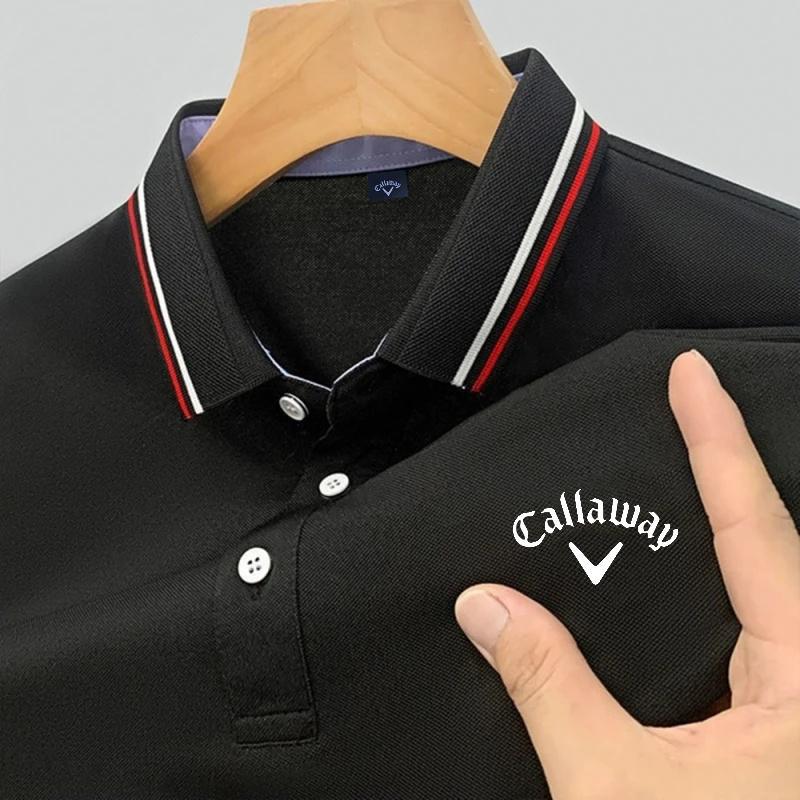 

Callaway Embroidered 2025 Новая летняя рубашка поло для мужчин Высококачественная повседневная удобная и дышащая футболка с коротким рукавом для мужчин XL