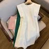 Circyy Kleider für Damen Flatterärmel Weißes Kleid Koreanisch Chic O-Ausschnitt Sommer Süß Lässig A-Linie Mode Schlichte Vestidos