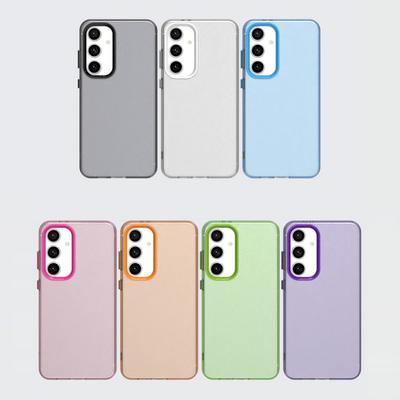 Módní Nárazuvzdorný Tenký Kryt na Telefon Pro Samusng S25 Ultra S24 FE S23 Plus S22 S21 A36 A56 A16 A55 A35 A26 A25 Ochrana Objektivu Tenký Matný Kryt s Nárazníkem