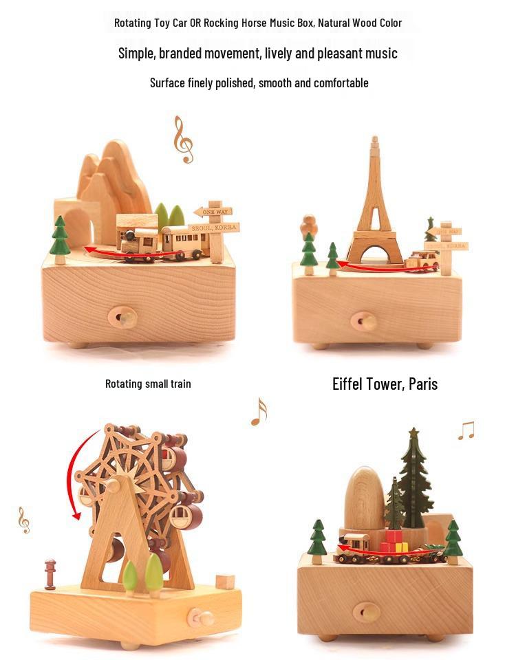 Spring-Wound Birthday Musical Jewelry Box for Girls