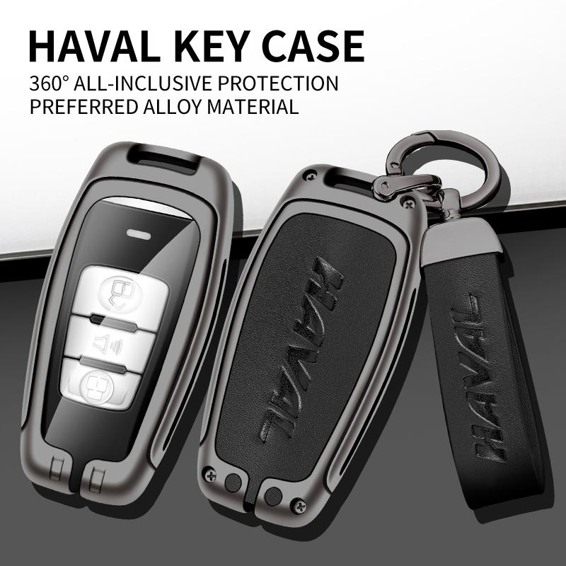 Zinc Alloy Leather Car Key Case For Haval Jolion H6 Dargo M6 H9 H6S F5 F7 F7X Xy H4 H1 H2 H3 H5 H7 H8 M4 F7H H2S Car Key Case