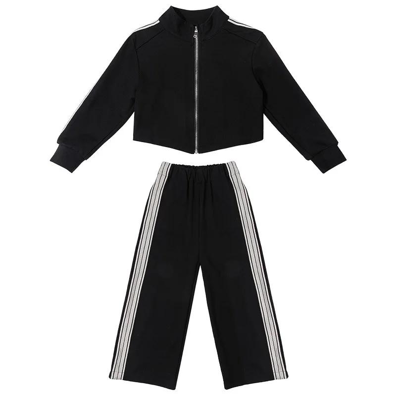 Spring Autumn Girls' Casual Sets Kids Long-sleeved Jacket+Pants 2Pcs Outfits Clothes Children Sports Suits