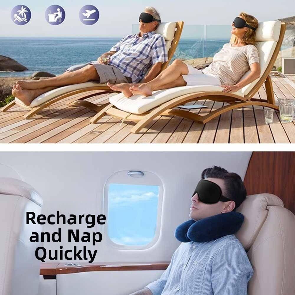 Soft Padded Blocking Light Eye Mask Relax Blindfold Eye Shade Blindfold 3D Sleeping Mask  Relax