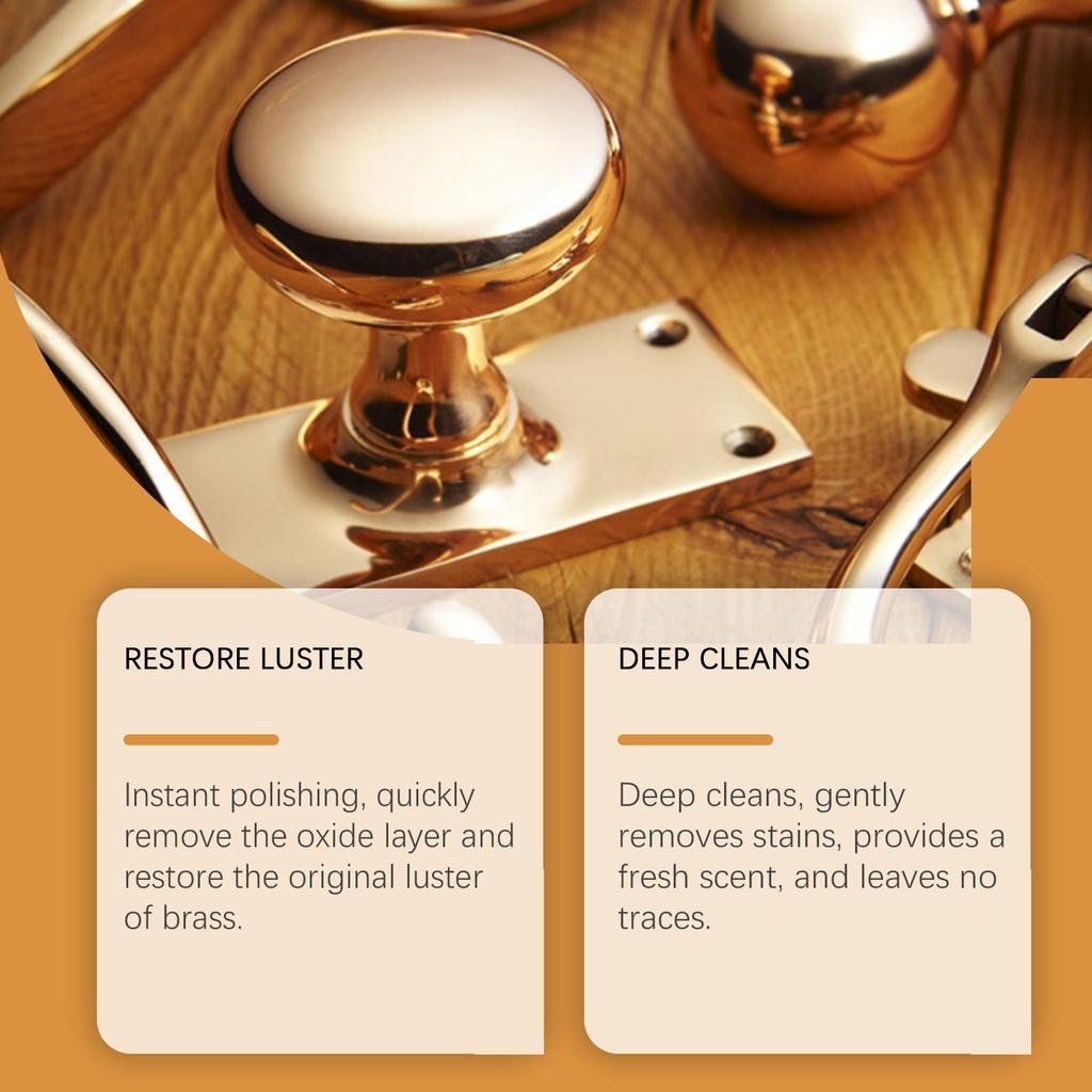 Jakehoe Brass Polishing Cleaning Spray Tarnish Removing Polishing Brightening Gentle Maintenance Brass Care Spray