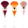 Large Single Nail Dust Brush with Fluffy Bristles - High-Footed Wine Glass Design for Blush Setting and Nail Art.