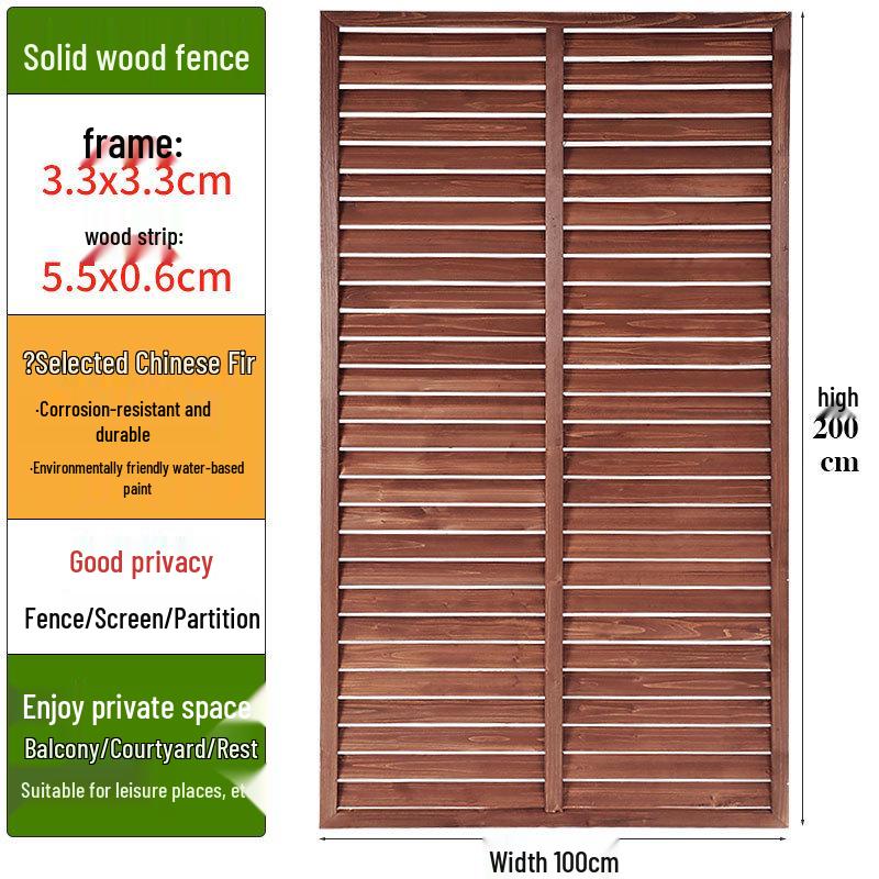 Outdoor Privacy Screen: Louvered Wood Fence for Gardens and Courtyards