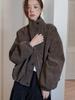Women's Retro PU Leather Jacket - Stylish Spring/Autumn 2026 High-End Casual Coat