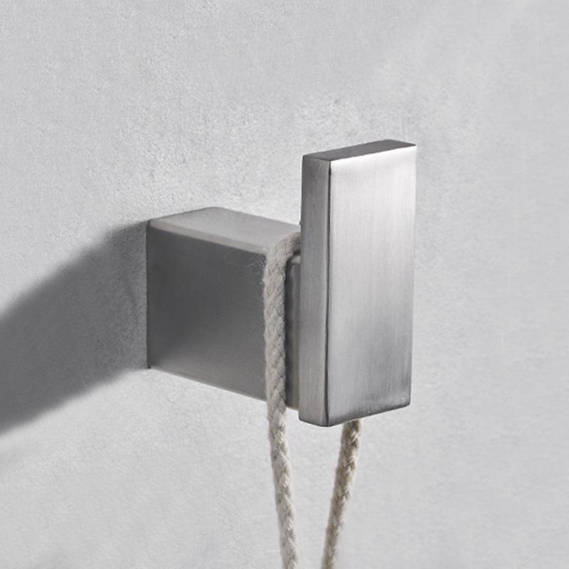 304 Stainless Steel Wall-Mounted Clothes Hook for Bathroom and Entrance - Single Hook for Coats, Hats, and Clothing