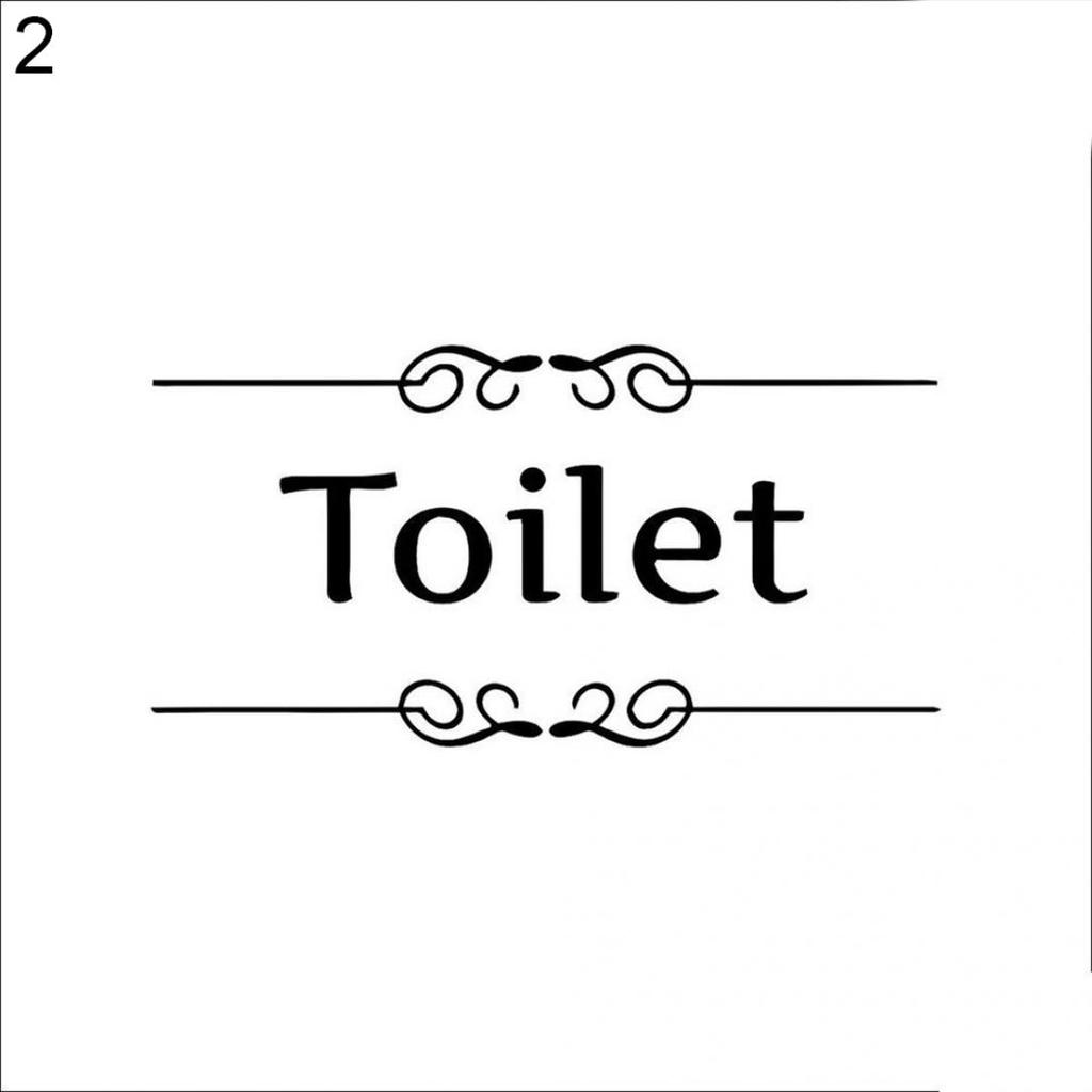 Removable Waterproof Bathroom Toilet Door Wall Decal Sticker Home DIY Decor