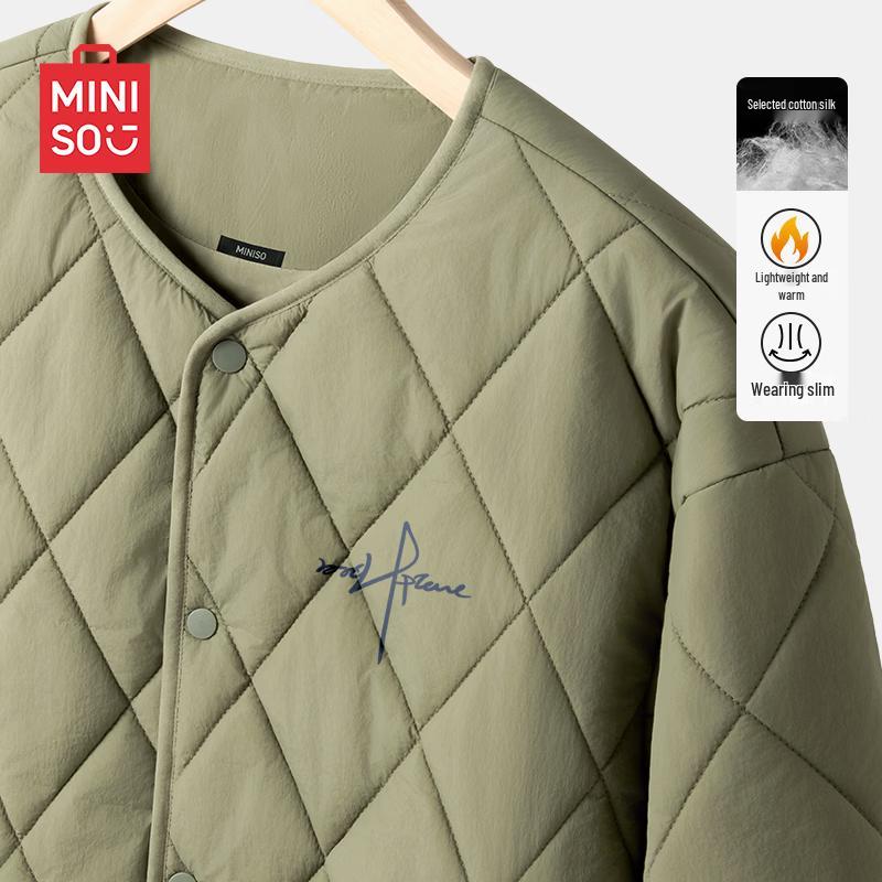MINISO Men s American Casual Diamond Quilted Cotton Jacket L