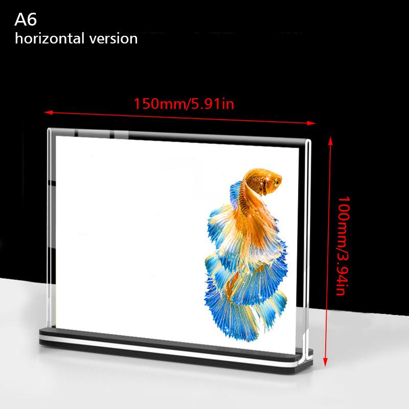 

Рамка для фото Ресторан Акриловые настольные подставки для меню Подставка для дисплея Прозрачный Держатель для бумаги Офисный держатель для таблички Свадьба 1 шт.