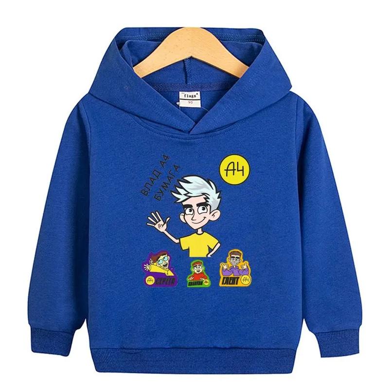 Merch A4 Boys Girls Hoodie Pullover Cartoon Children Hoodie Teen Spring Autumn New Style 4 To14 Y