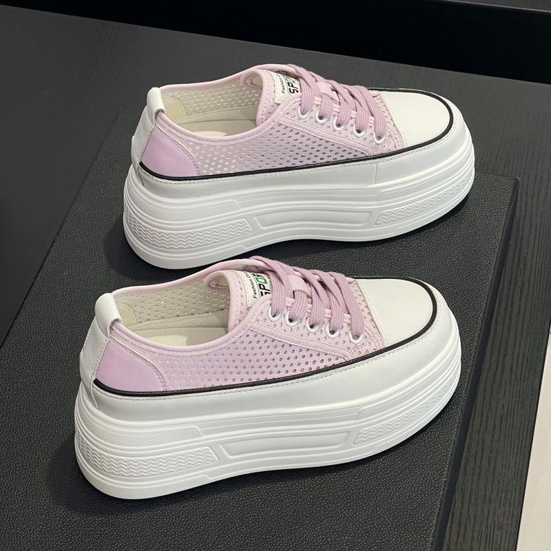 

Heightincreasing hollow little white shoes women s summer new versatile breathable board shoes women s muffin thicksoled casual shoes 40 # (increase 9cm)