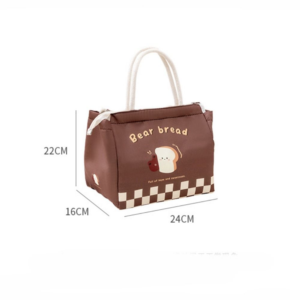 Cute Portable Thermal Lunch Bags Cartoon Large Lunch Box Tote Bag Multi-Purpose Food Storage Bags Women Girl Kids