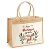 Tote Bag - PLANETEE - Jute with Marianne Pocket Life Is Prettier - Jute - 43x33 Cm - Shoulder Straps