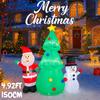 4.92FT Christmas Inflatable Toys LED Set Santa Claus Tree Snowman Supplies Home Ornament Festive Gift Xmas Yard  Decoration