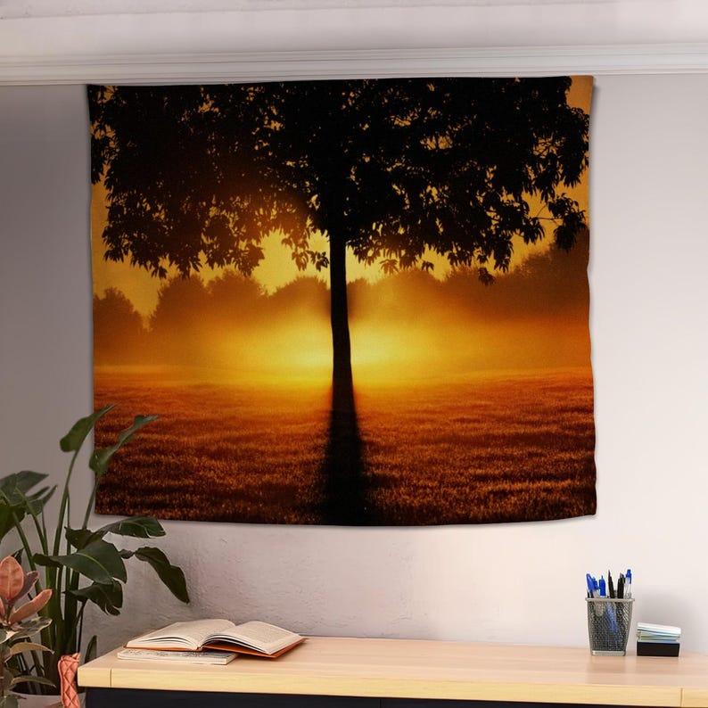 tree shape tapestry 75x100 чёрный