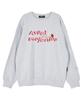 ASTRAL PROJECTION Detective Oversized Drop Shoulder Sweatshirt_White Melange