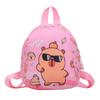 Pattern Capybara Kids Backpack With Cartoon Print Schoolbag Breathable Gift