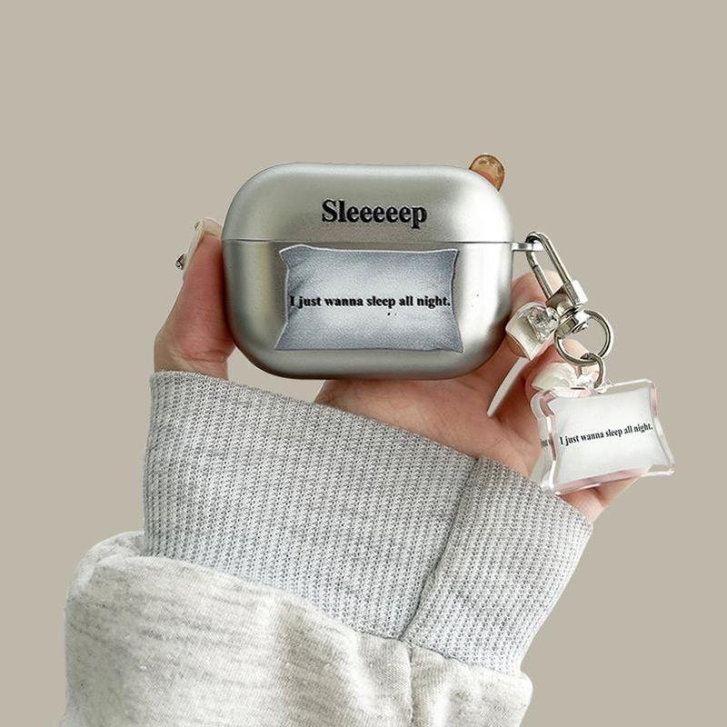 

Earbuds Case 2 Generation Silver 3 Generation Silicone Pro Minority Simple Artsy Retro Airpodspro Second Generation Drop-Resistant New Arrival Soft 1 Apple Airpods 3 Generation Pillow + same pendant