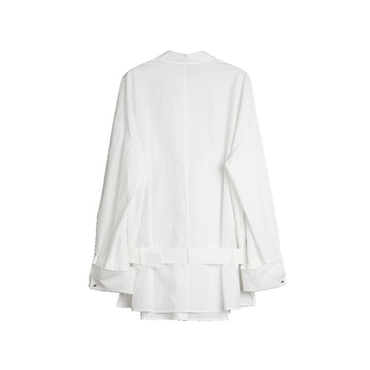 ELLE Cotton Embroidered Loose Long Sleeve Shirt Women shirts White L8CCL140