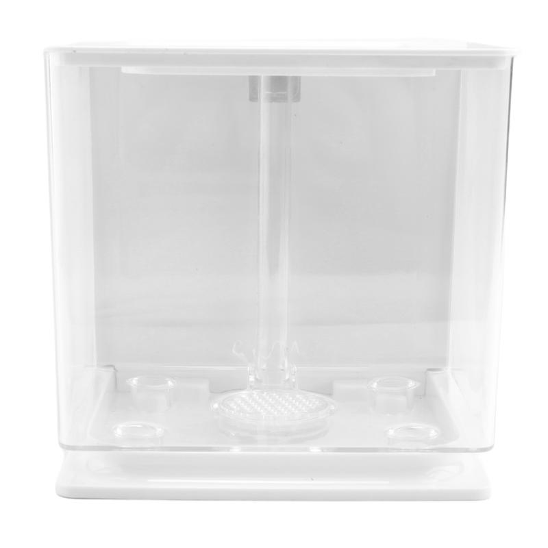 

AD23-Betta Fish Tank Aquarium Fish Tank Easy To Change The Water Acrylic Plastic Self-Cleaning Small Fish Tank белый