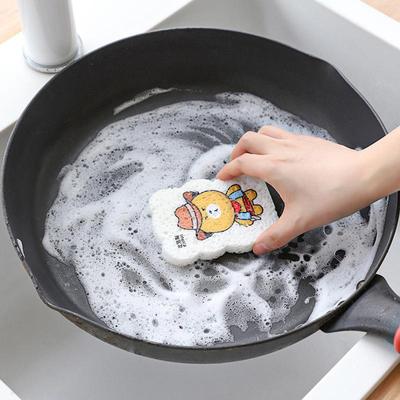 1pcs Kitchen Compressed Wood Pulp Dishes Dishwashing Sponge Cleaner Brush Wood Pulp Cotton Dish Pad  Pad Pot Cleaning Sponge