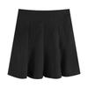 Casual All Match Versatile Black Corduroy Skirt for Women Autumn Winter High Waisted Slimming Pleated Skirt Petite A Line Mini Skirt
