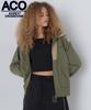 AVIREX CROSSOVER RIPSTOP COMBI PARKA Women's S 310 Olive 783-4231601