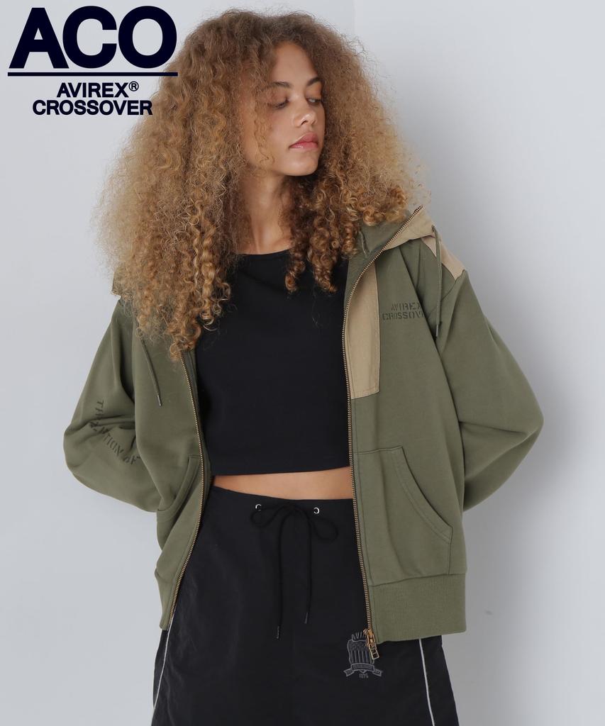 AVIREX CROSSOVER RIPSTOP COMBI PARKA Women's S 310 Olive 783-4231601