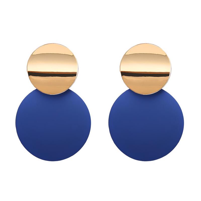 Fashion Statement Earrings Metal Round Geometric Earrings For Women Hanging Dangle Modern Jewelry Punk