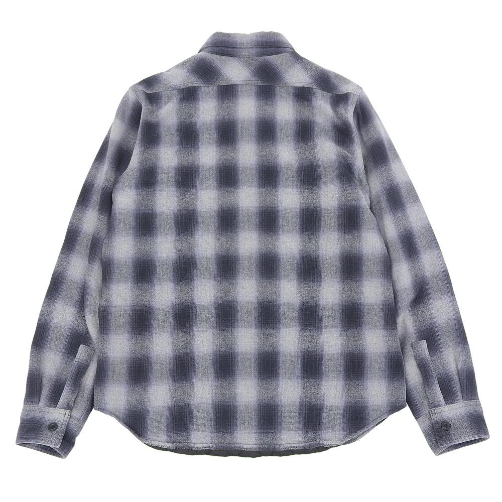 COOTIE Vynikající stav bavlněná vatovaná ombre kostkovaná košile top pro muže, velikost S, námořnická modrá a šedá topy S Námořnická modrá / šedáPoužité