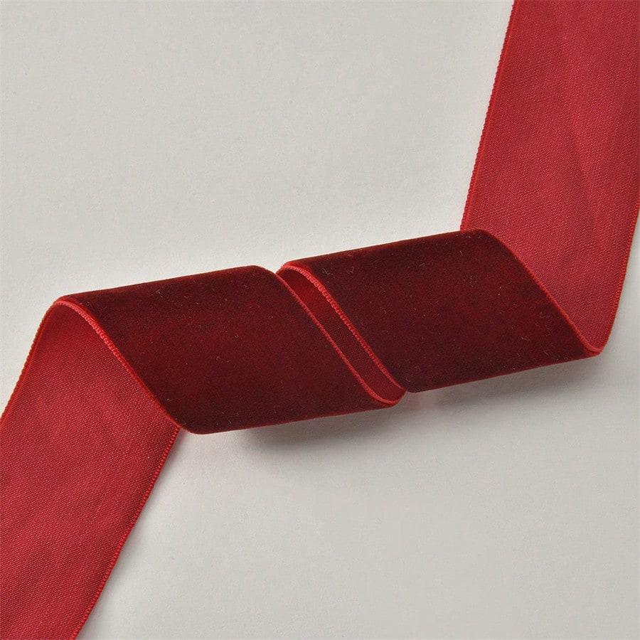 Luxurious Burgundy Velvet Ribbon - Soft, Single-Sided, And Durable For Gift Wrapping, DIY Jewelry Making, Christmas Tree Decoration, Wedding Scene Arr