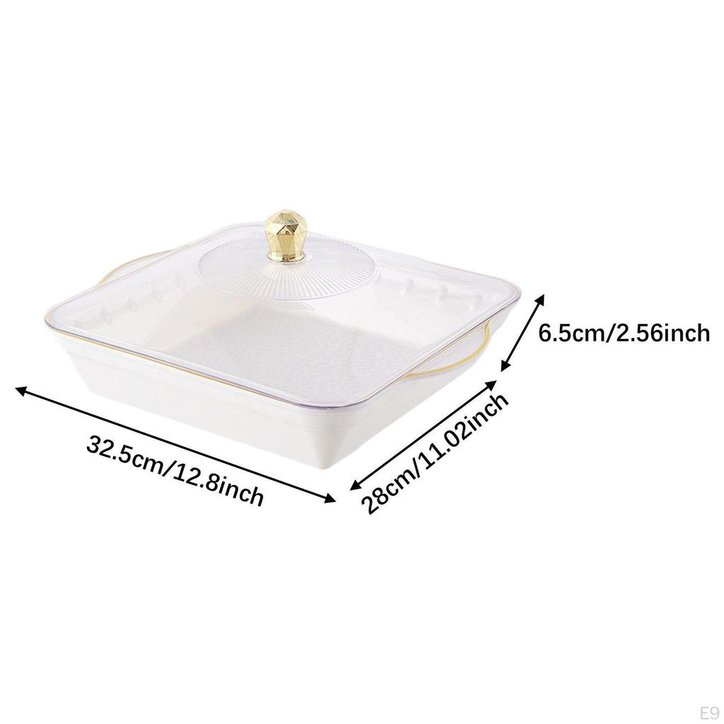 Fruktskål med lokk Dekorkurv Moderne Organizer Serveringsfat Brett for